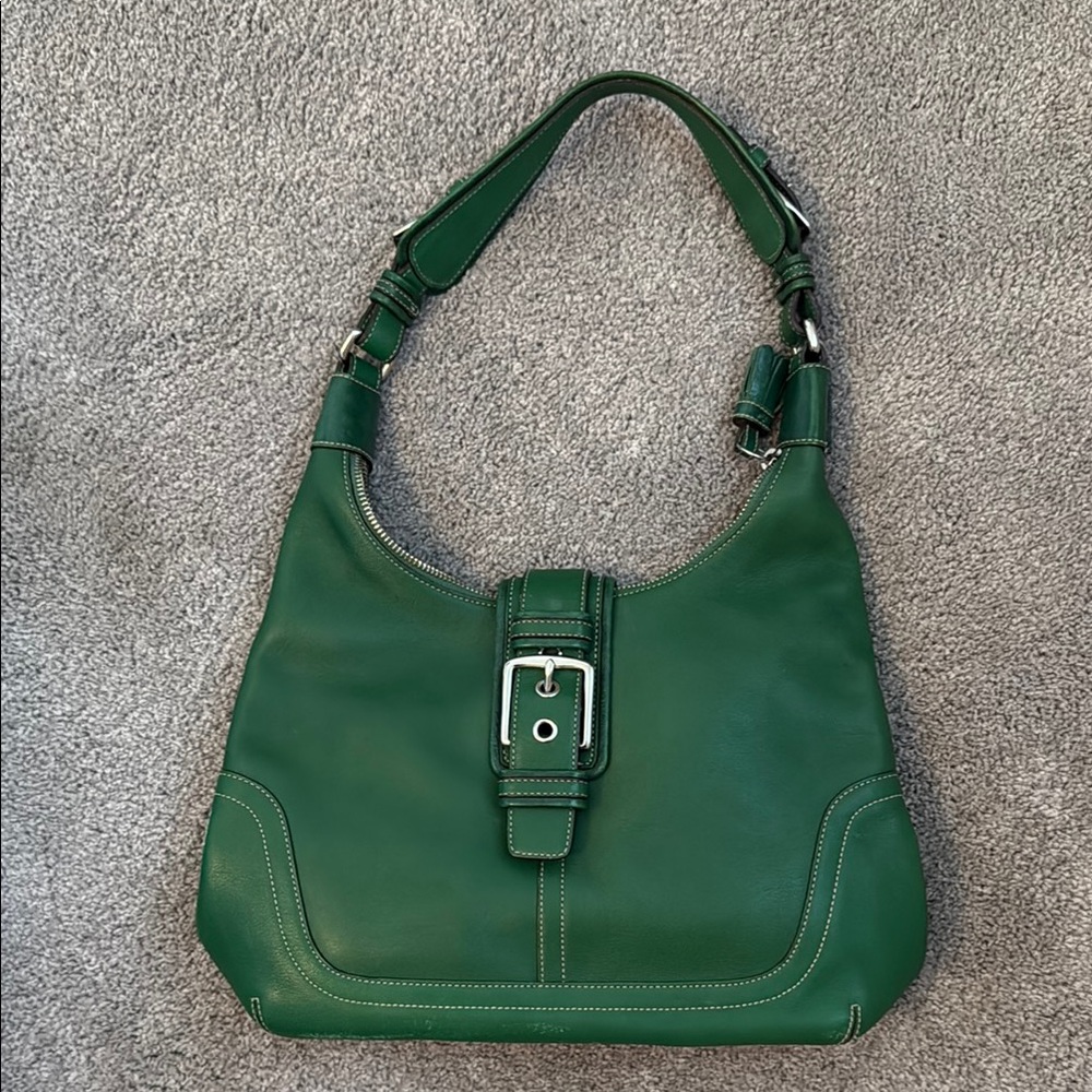 Vintage Coach Y2K gorgeous green handbag